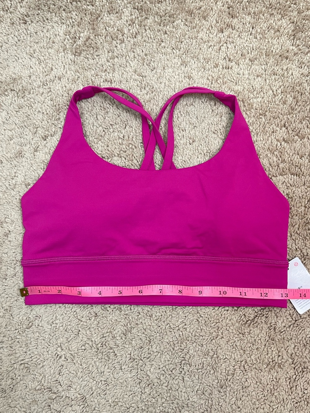 NWT Lululemon Energy Bra Long Line Medium Support Size 8 in Ripened Raspberry - Picture 12 of 14
